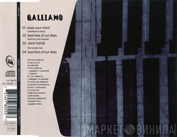 Galliano - Ease Your Mind