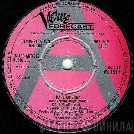 Galt MacDermot - Hare Krishna / Hair
