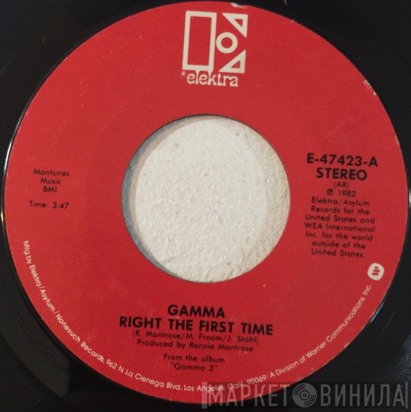 Gamma   - Right The First Time