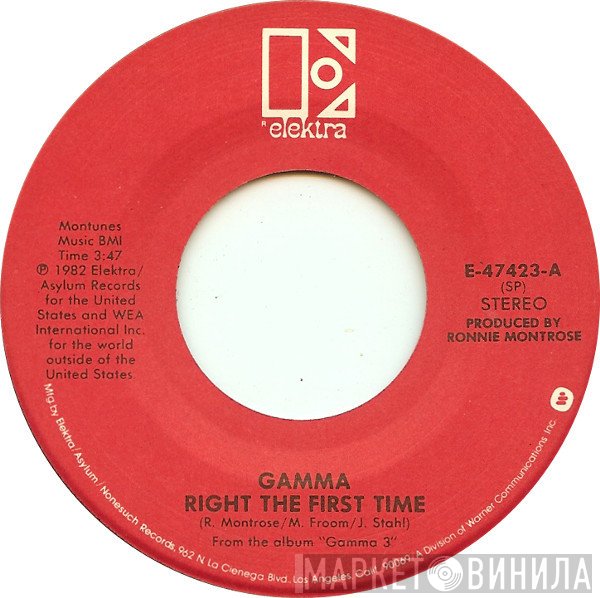 Gamma   - Right The First Time