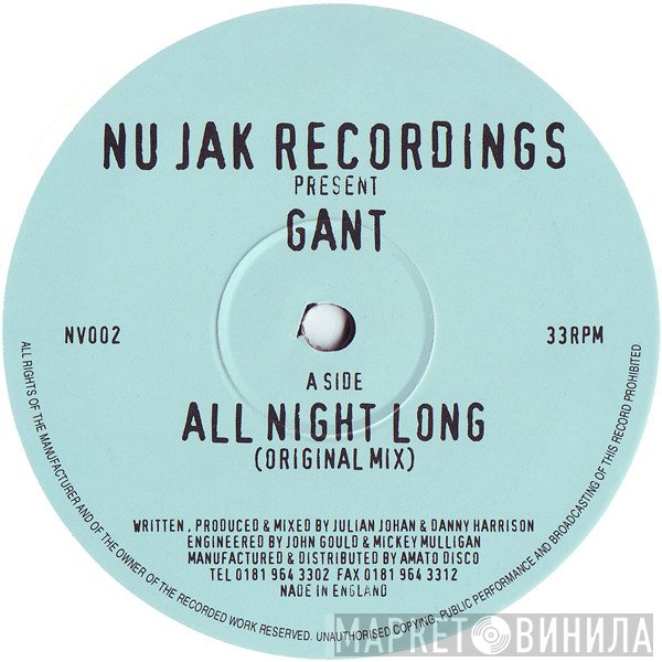 Gant - All Night Long / Sound Bwoy Burial