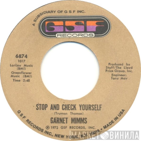 Garnet Mimms  - Stop And Check Yourself