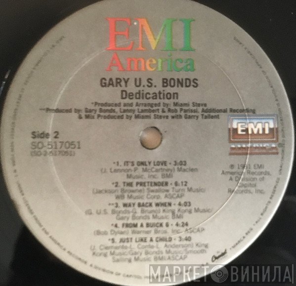 Gary U.S. Bonds  - Dedication
