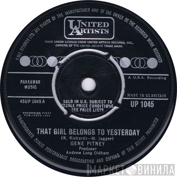 Gene Pitney - That Girl Belongs To Yesterday