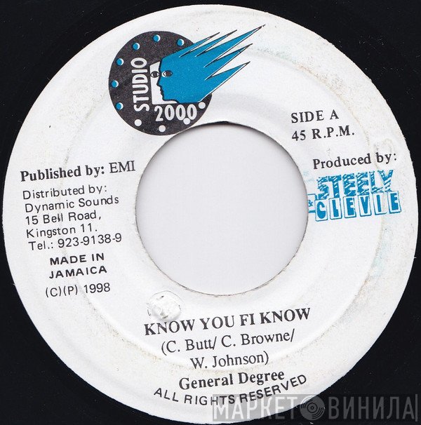 General Degree  - Know You Fi Know