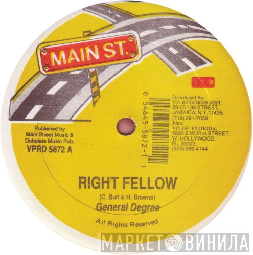General Degree  - Right Fellow