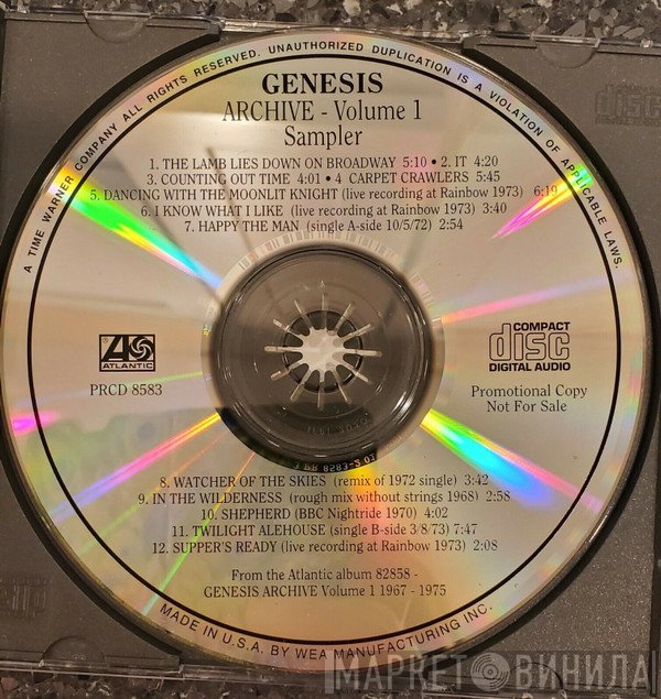 Genesis  - Archive - Volume 1 Sampler
