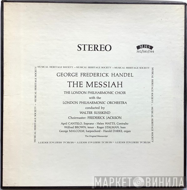 Georg Friedrich Händel / The London Philharmonic Choir With The London Philharmonic Orchestra, Walter Susskind  - The Messiah