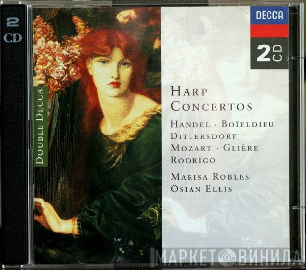 Georg Friedrich Händel, François-Adrien Boieldieu, Carl Ditters von Dittersdorf, Wolfgang Amadeus Mozart, Reinhold Glière, Joaquín Rodrigo, Marisa Robles, Osian Ellis  - Harp Concertos