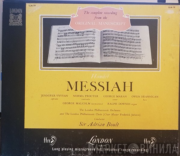 Georg Friedrich Händel - Jennifer Vyvyan, Norma Procter, George Maran, Owen Brannigan, The London Philharmonic Choir, The London Philharmonic Orchestra, Sir Adrian Boult  - Messiah