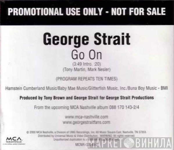 George Strait  - Go On