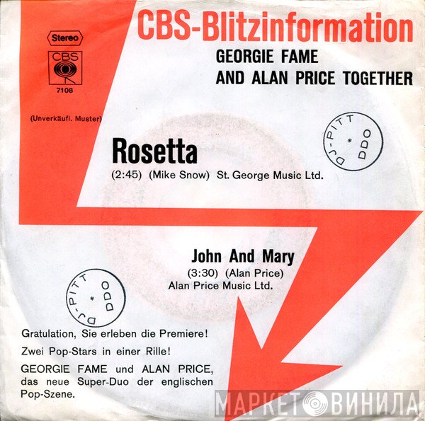 Georgie Fame And Alan Price  - Rosetta