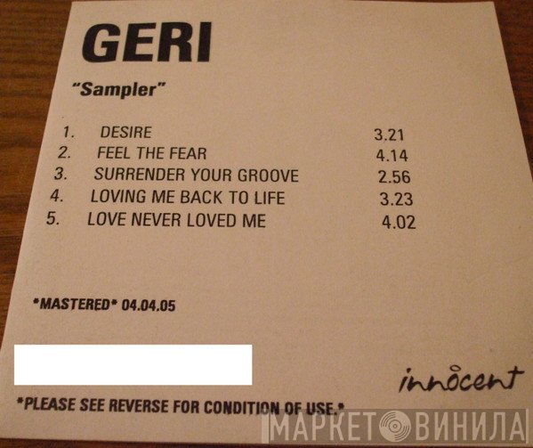 Geri Halliwell  - Sampler