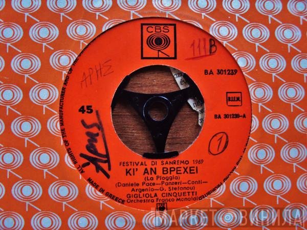 Gigliola Cinquetti  - Κι Αν Βρέχει / Δεν Ξέρω Τι Να Πω