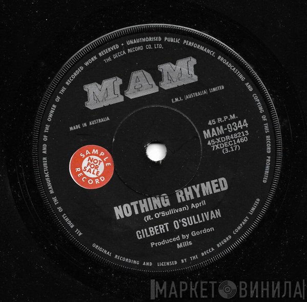 Gilbert O'Sullivan  - Nothing Rhymed / Everybody Knows