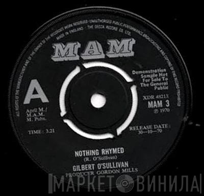 Gilbert O'Sullivan  - Nothing Rhymed