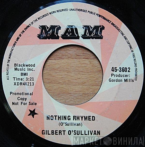Gilbert O'Sullivan  - Nothing Rhymed