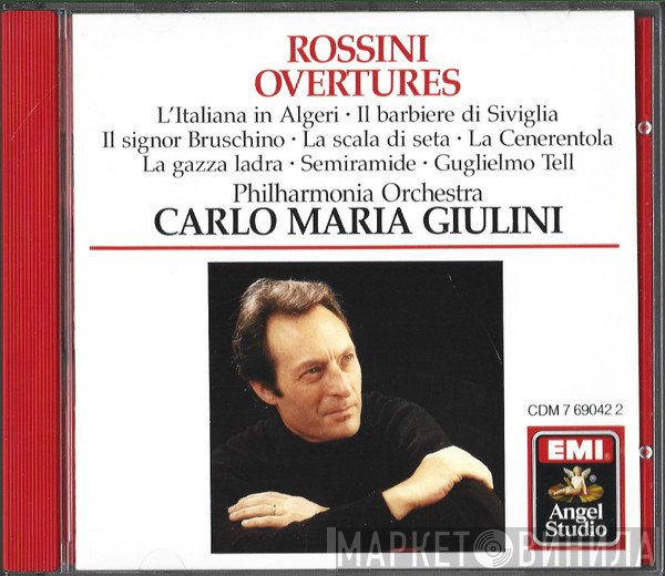 Gioacchino Rossini, Philharmonia Orchestra, Carlo Maria Giulini - Overtures · Ouvertüren: L’Italiana In Algeri · Il Barbiere Di Siviglia · Il Signor Bruschino · La Scala Di Seta · La Cenerentola · La Gazza Ladra · Semiramide · Guglielmo Tell