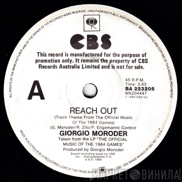 Giorgio Moroder  - Reach Out