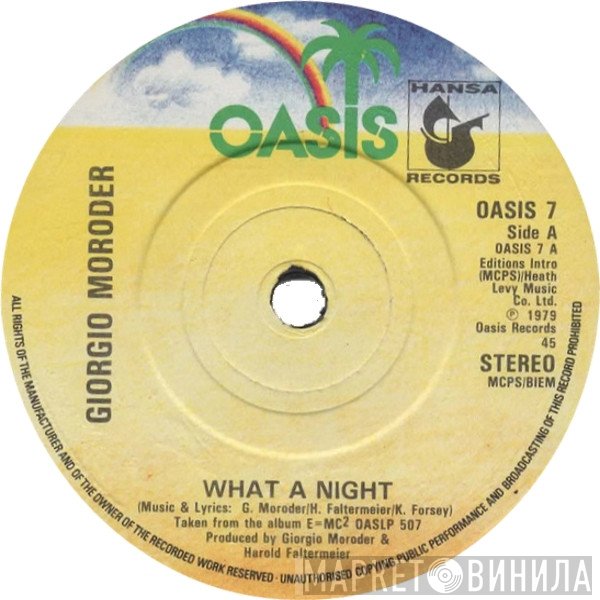 Giorgio Moroder - What A Night / If You Weren't Afraid