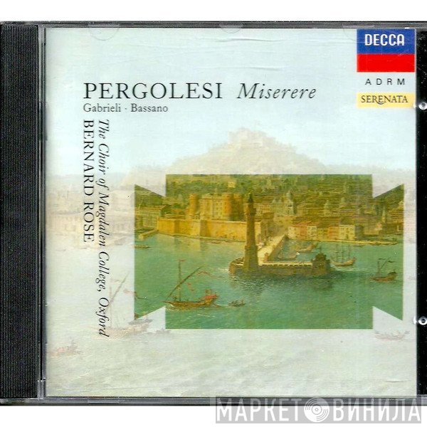 Giovanni Battista Pergolesi - Magdalen College Choir Oxford / Bernard Rose   - Miserere