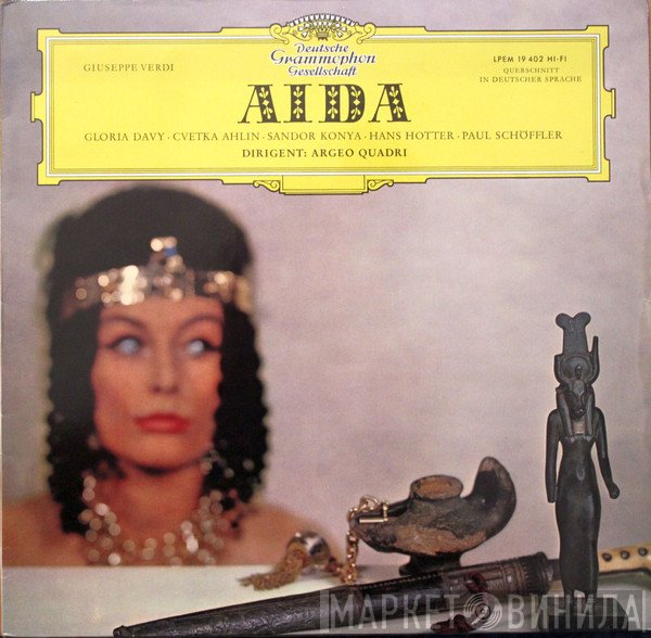 Giuseppe Verdi - Gloria Davy, Cvetka Ahlin, Sándor Kónya, Hans Hotter, Paul Schöffler Dirigent Argeo Quadri  - Aida
