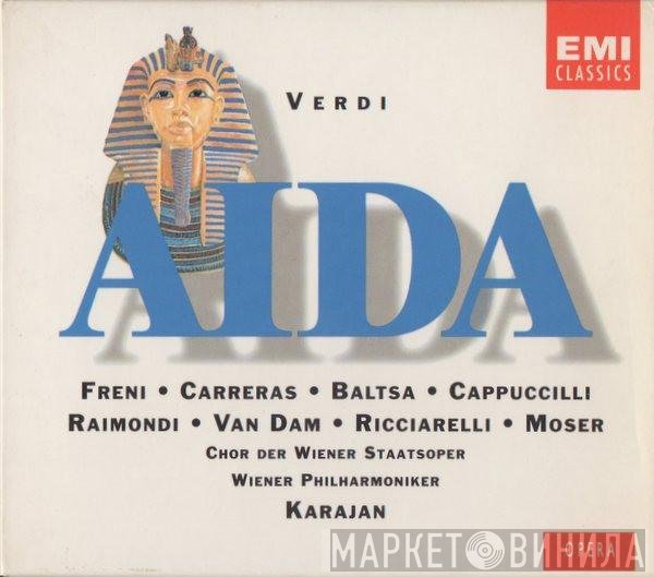 Giuseppe Verdi, Herbert von Karajan, José Carreras, Thomas Moser, Wiener Philharmoniker, José van Dam, Agnes Baltsa, Mirella Freni, Katia Ricciarelli, Ruggero Raimondi, Wiener Staatsopernchor, Piero Cappuccilli - Aida