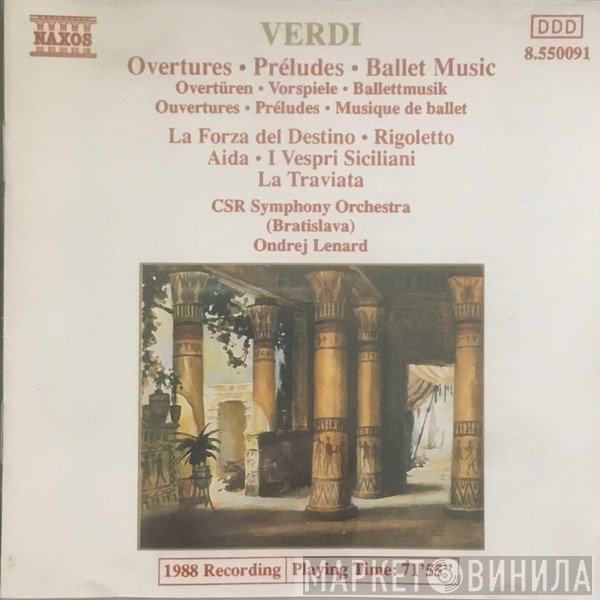 Giuseppe Verdi, Slovak Radio Symphony Orchestra, Ondrej Lenárd - Overtures • Preludes • Ballet Music = Ouvertüren • Vorspiele • Ballettmusik = Ouvertures • Préludes • Musique De Ballet