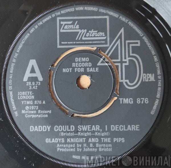 Gladys Knight And The Pips - Daddy Could Swear, I Declare / For Once In My Life