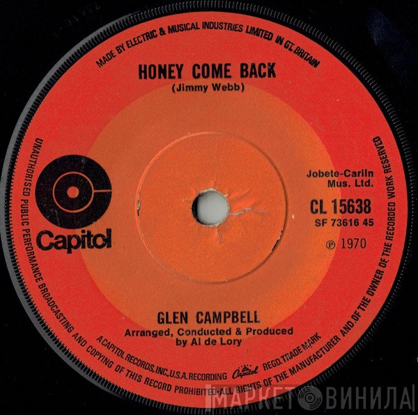 Glen Campbell - Honey Come Back