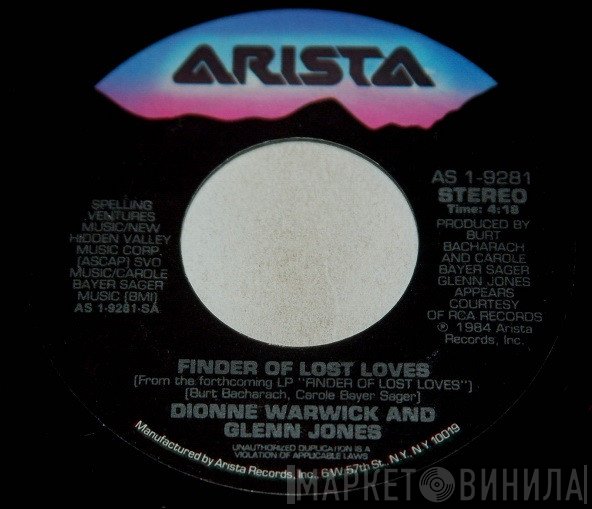 Glenn Jones, Dionne Warwick - Finder Of Lost Loves