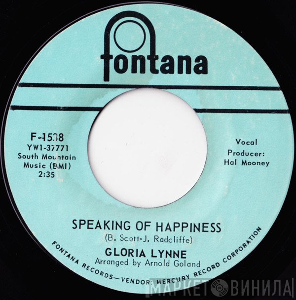 Gloria Lynne - Speaking Of Happiness / Sometimes It Be's That Way