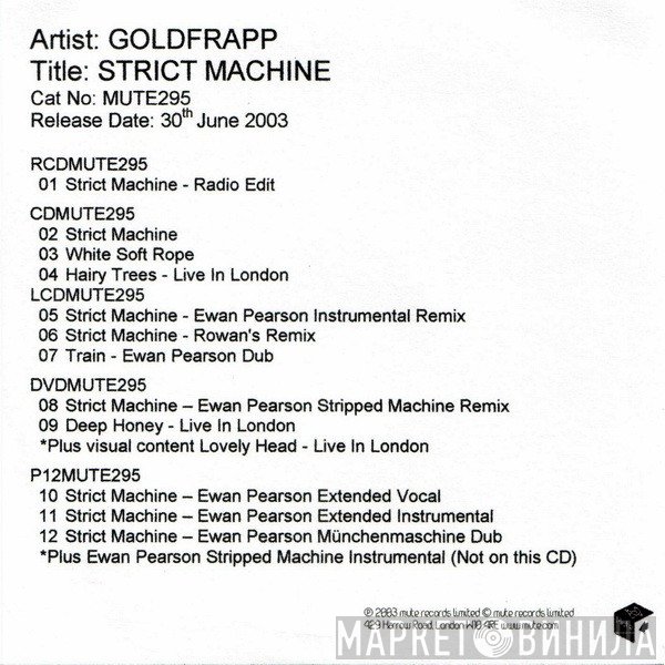Goldfrapp  - Strict Machine