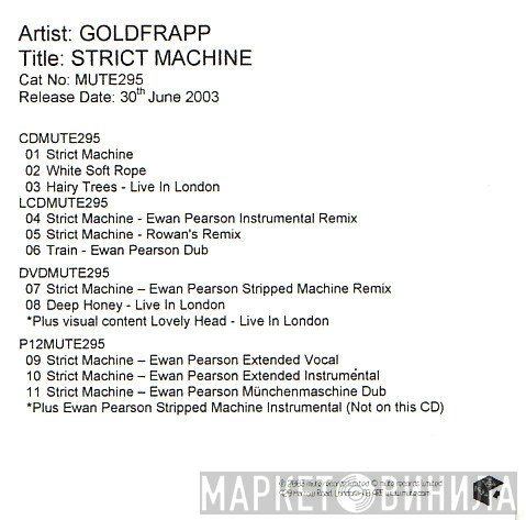 Goldfrapp  - Strict Machine