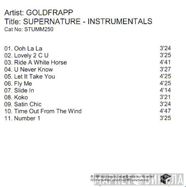 Goldfrapp  - Supernature (Instrumentals)