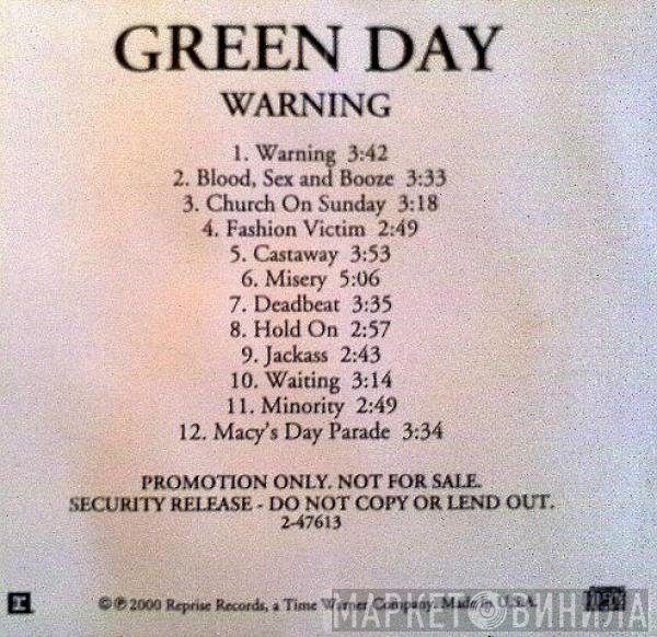 Green Day  - Warning