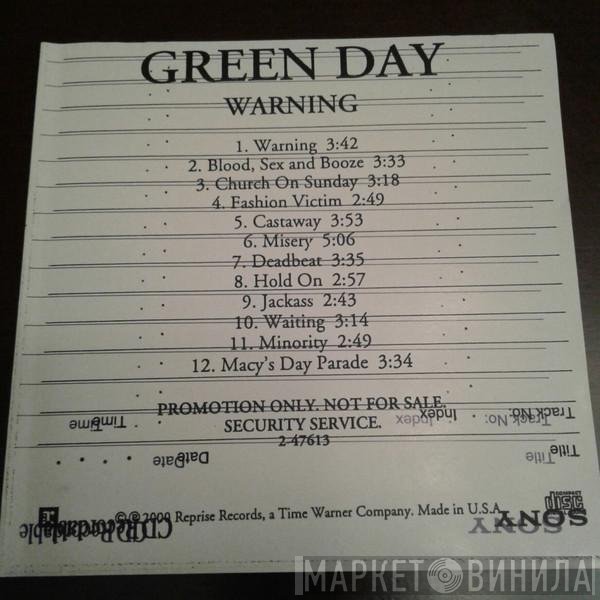 Green Day  - Warning