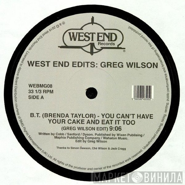 Greg Wilson - West End Edits