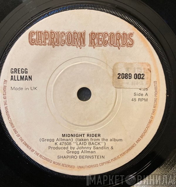 Gregg Allman  - Midnight Rider