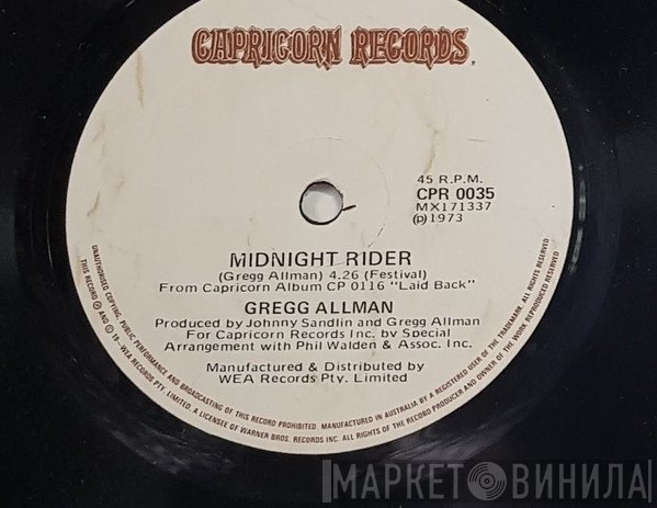 Gregg Allman  - Midnight Rider