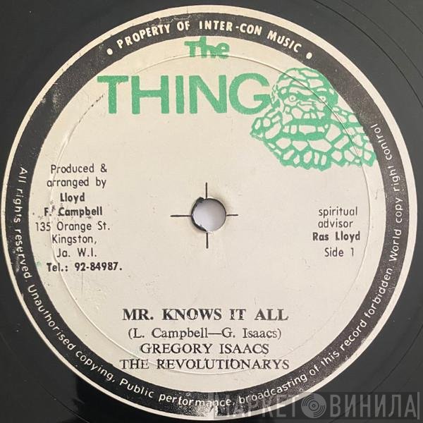 Gregory Isaacs, The Revolutionaries - Mr. Knows It All