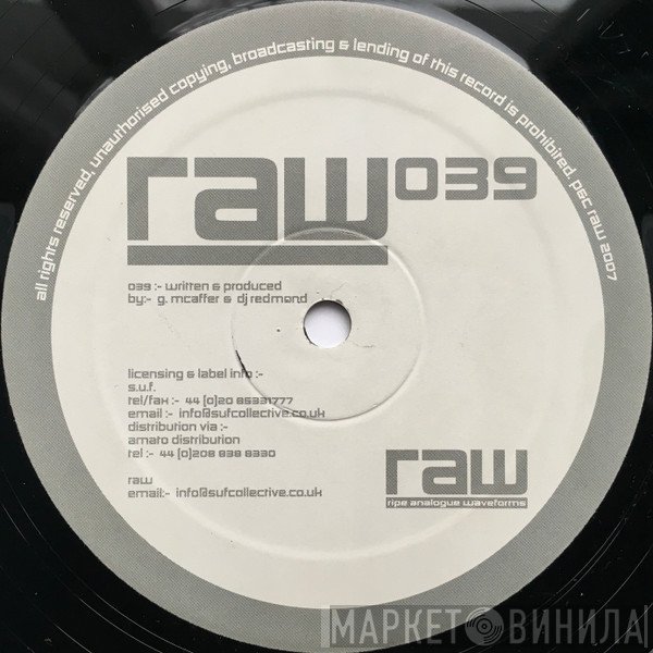 Guy McAffer, DJ Redmond - RAW 039