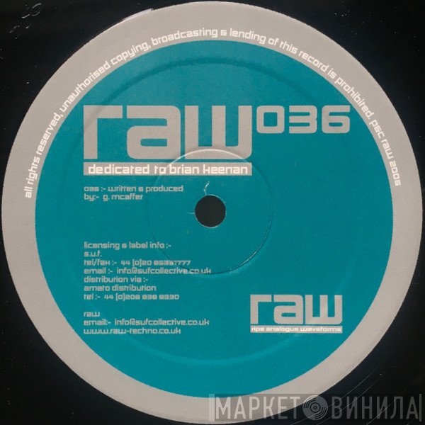 Guy McAffer - RAW 036