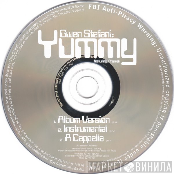 Gwen Stefani Featuring: Pharrell Williams  - Yummy