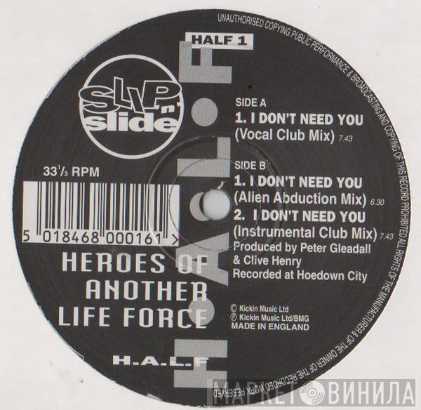 H.A.L.F. - I Don't Need You