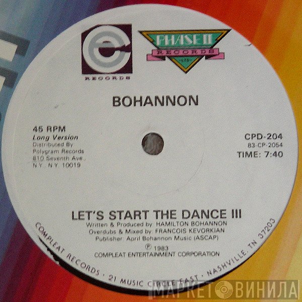 Hamilton Bohannon  - Let's Start The Dance III