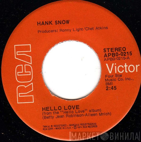 Hank Snow  - Hello Love
