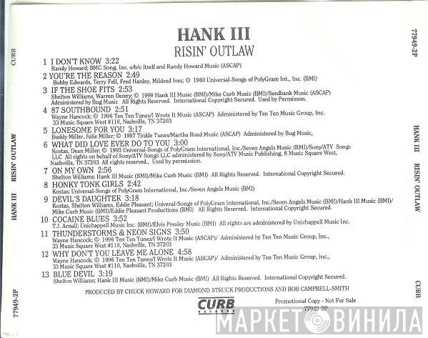 Hank Williams III  - Risin' Outlaw