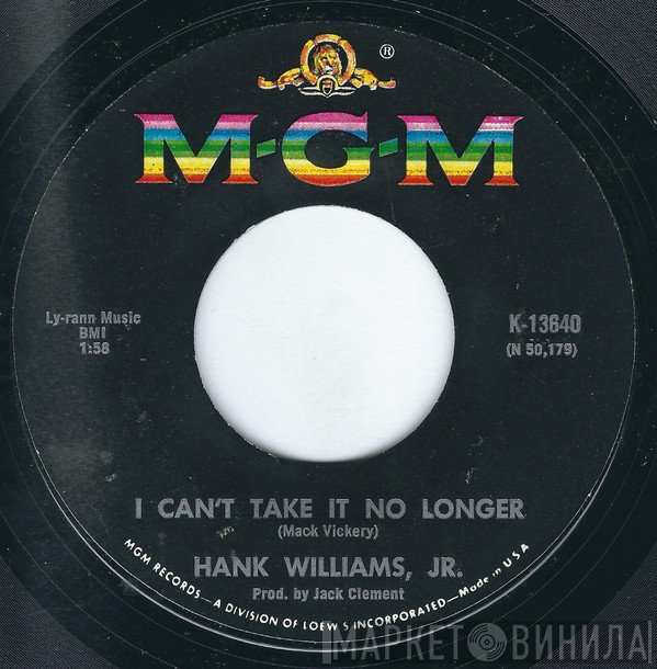 Hank Williams Jr. - I Can't Take It No Longer