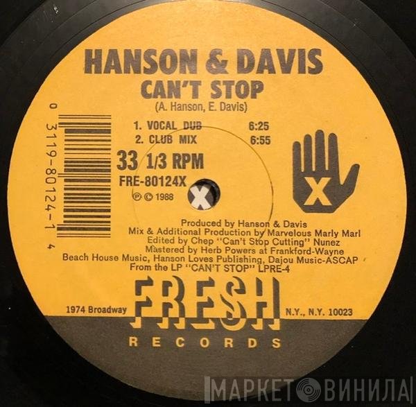 Hanson & Davis - Can't Stop